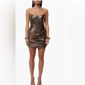 Foil Strapless Corset Minidress
JLUXLABEL size Large